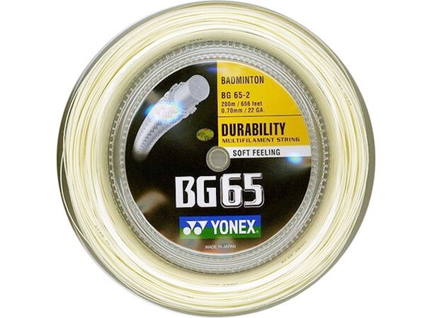 YONEX BG-65 Hvit 200m BG-65 - Coil på 200m